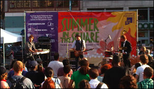 LYs rocking the crowd in Union Square, Manhattan