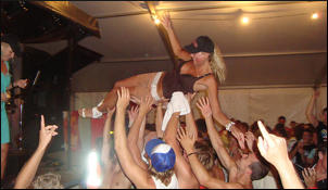 Stage diving at our first ever Cape Town gig.